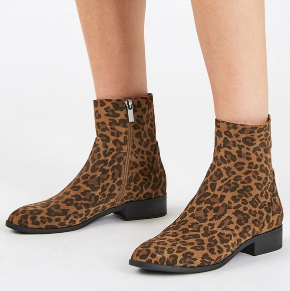 leopard print ankle boots topshop